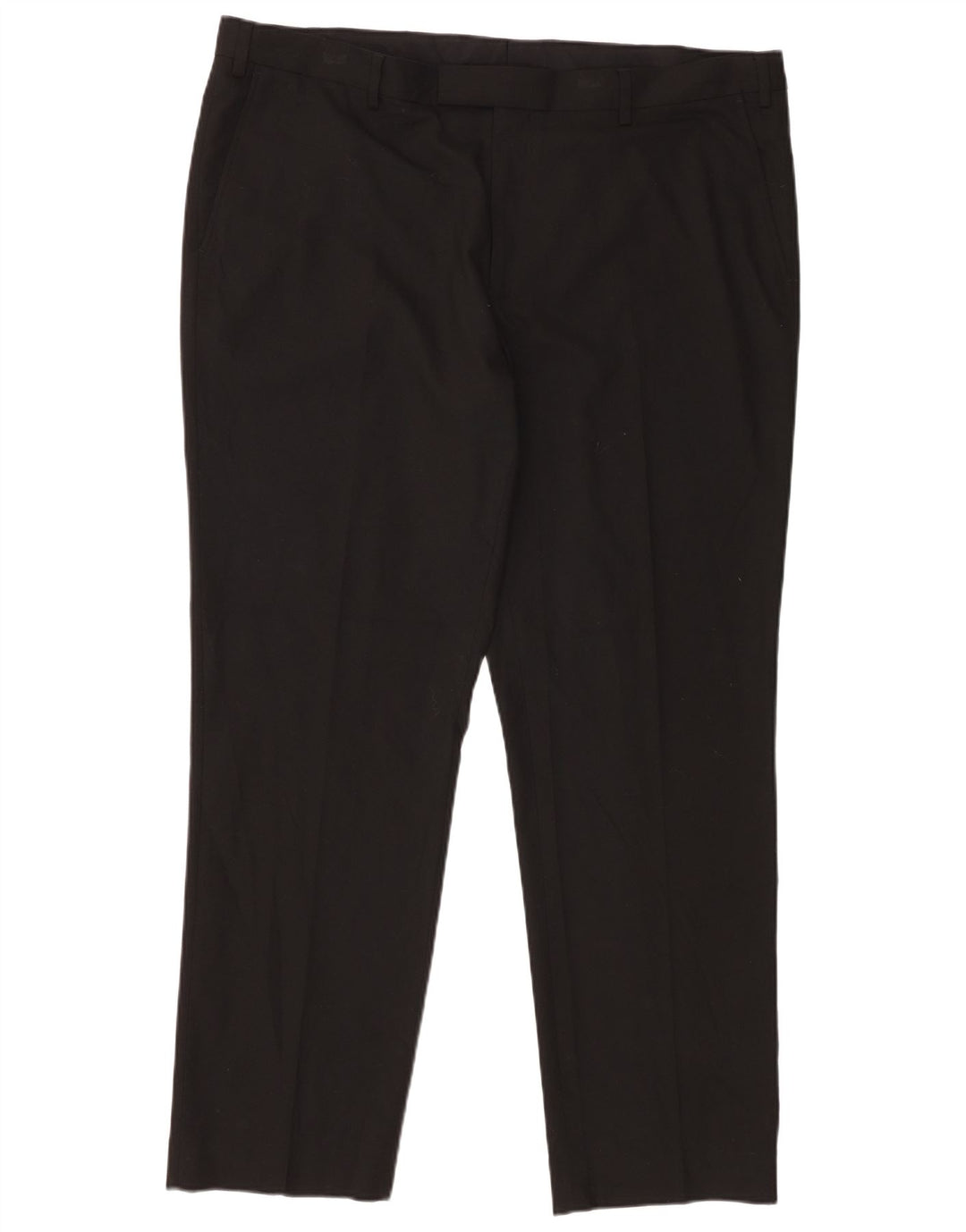 Pantaloni da abito vestibilità regolare da uomo Marks & Spencer W42 L31 poliestere nero