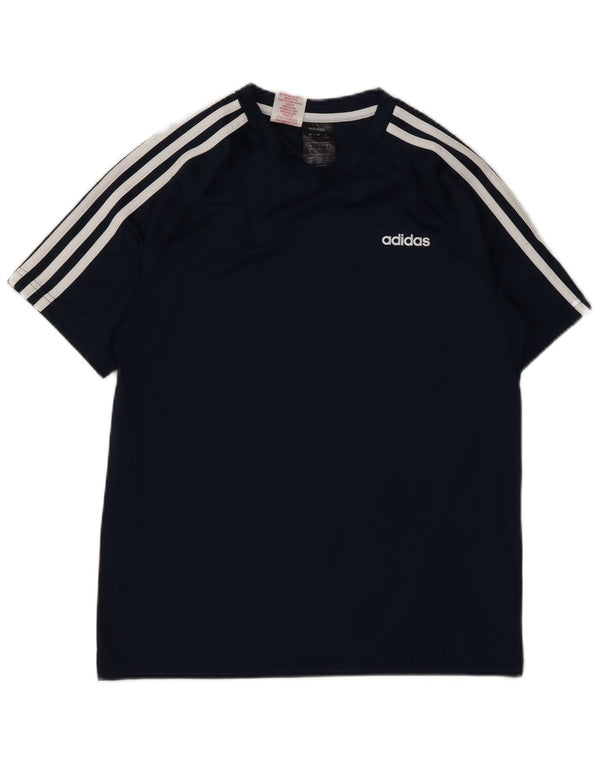 Adidas T-shirt da ragazzo Top 13-14 anni Blu Navy Poliestere Sport