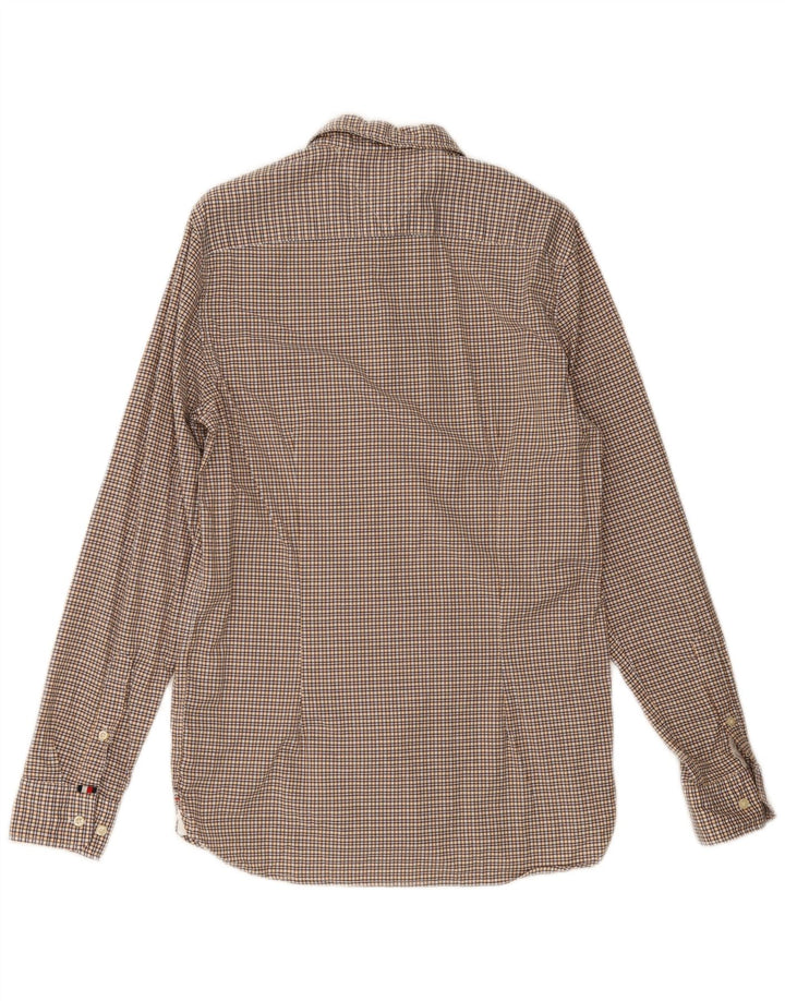 TOMMY HILFIGER Camicia slim fit da uomo in cotone a quadretti giallo medio