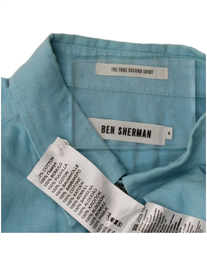 Camicia da uomo BEN SHERMAN in cotone blu medio