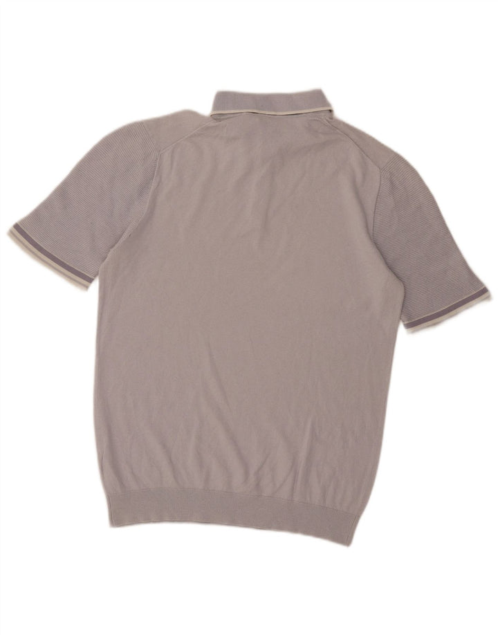 Polo da uomo Reiss in cotone grigio medio