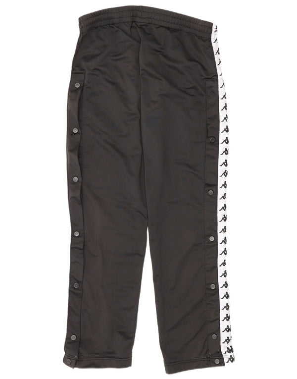 Pantaloni da tuta con grafica Kappa da donna UK 14 Large Black Colourblock