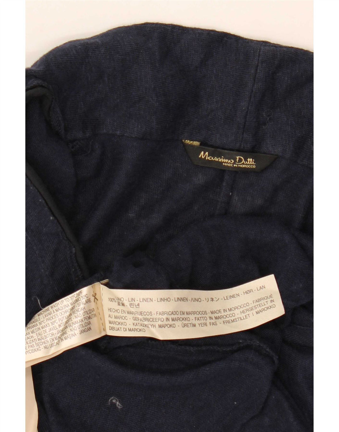 Camicetta da donna Massimo Dutti Top UK 18 XL Lino blu navy