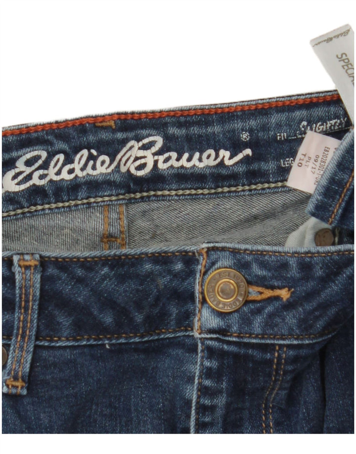 Jeans dritti leggermente curvy da donna Eddie Bauer US 10 Large W30 L33 Blu