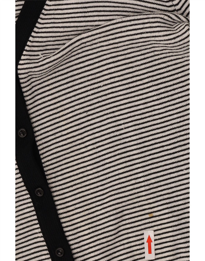 Maglione cardigan da donna Zara UK 12 Rayon a righe nero medio