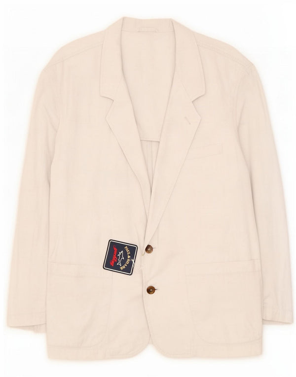 Paul & Shark Giacca blazer a 2 bottoni da uomo UK 42 XL Cotone bianco sporco
