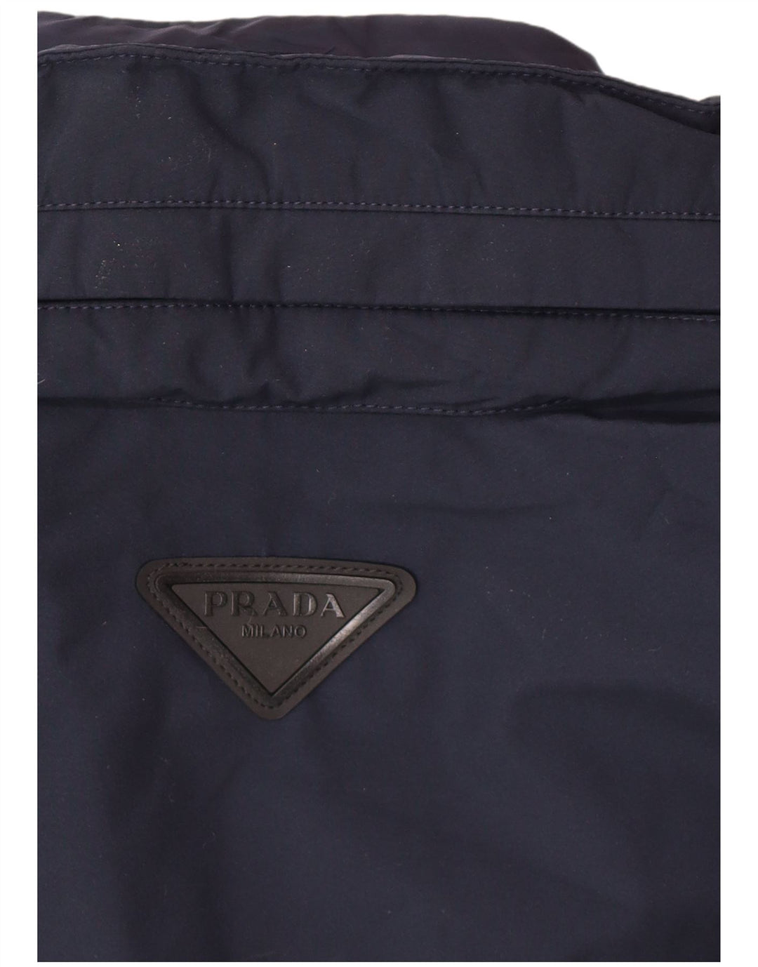 PRADA Giacca a vento da uomo IT 52 XL Blu navy poliestere classica