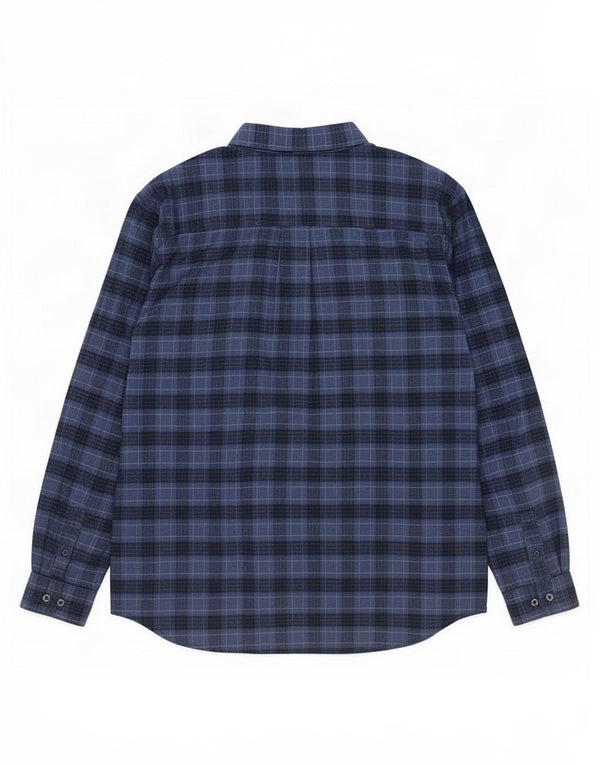 Camicia Columbia da uomo in flanella vestibilità regolare XL in cotone a quadri blu navy