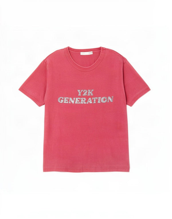 T-shirt grafica da donna Zara Top UK 10 piccola in cotone rosa