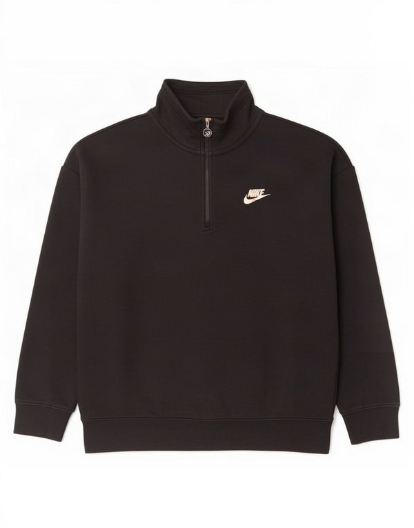 Felpa oversize con grafica Nike da donna UK 10 piccola in cotone nero