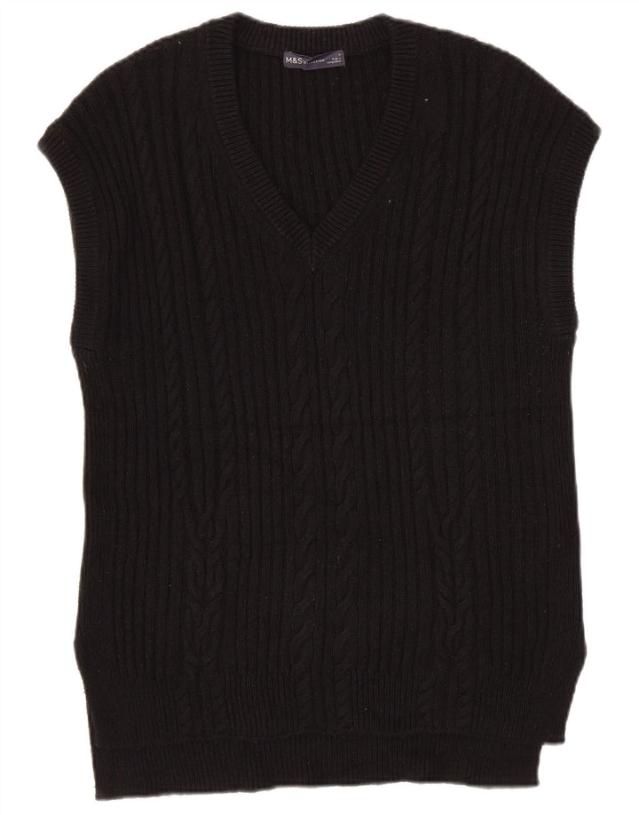 Marks & Spencer Canotta da Uomo Taglia Media Cotone Nero
