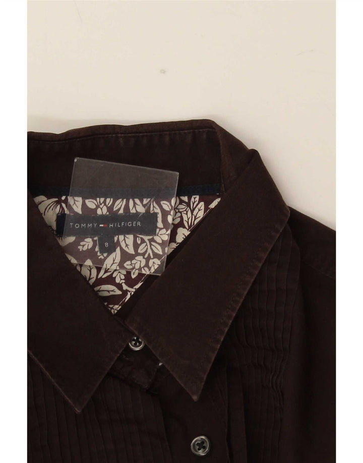 Camicia da smoking da donna Tommy Hilfiger US 8 Marrone medio