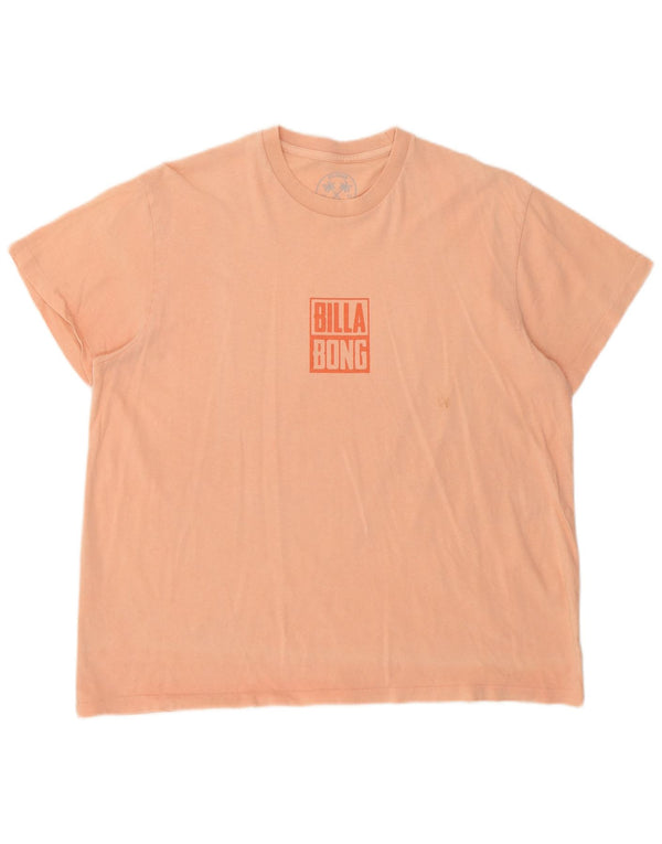 Maglietta grafica oversize da donna Billabong UK 8 Small in cotone rosa
