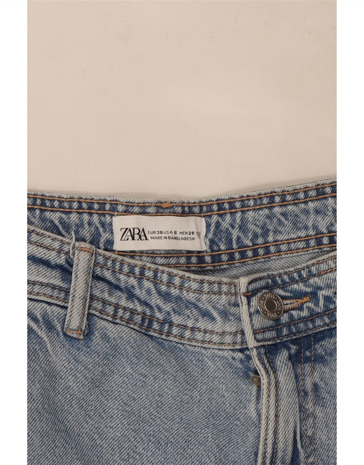 Jeans dritti cargo da donna Zara EU 38 piccoli W32 L32 blu