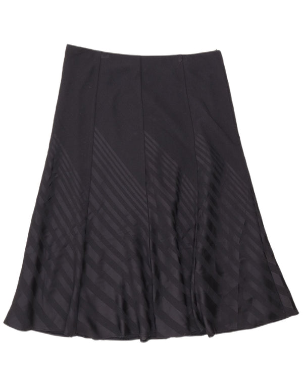 Gonna a trapezio da donna Marks & Spencer UK 16 grande W36 a righe blu navy