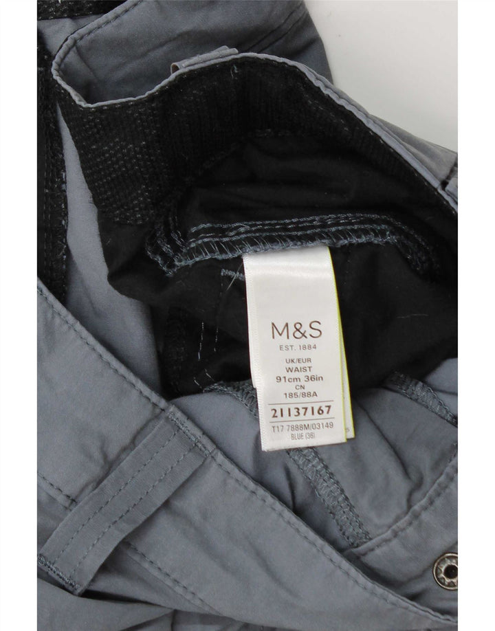 Pantaloncini cargo da uomo Marks & Spencer W36 grandi cotone blu