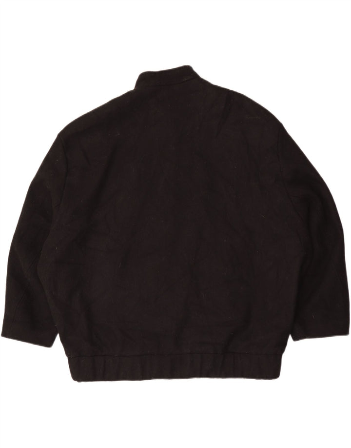 Giubbotto bomber oversize con maniche a 3/4 da donna Zara UK 14 lana nera media