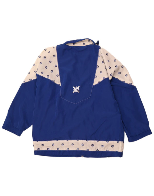 Giacca da tuta da donna VINTAGE 2XL Blu Colourblock retrò