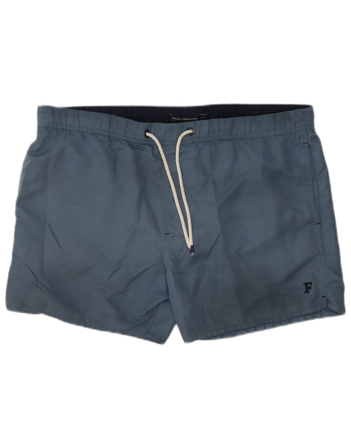 FRENCH CONNECTION Pantaloncini da bagno da uomo di grandi dimensioni in poliestere grigio
