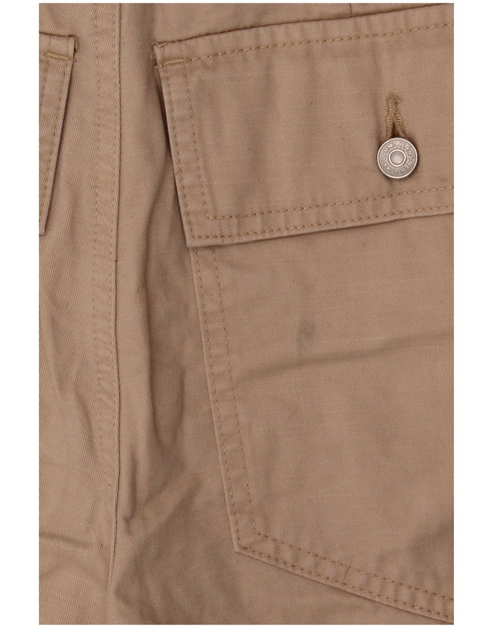 Pantaloncini cargo a vita alta da donna Tommy Hilfiger W26 piccoli beige