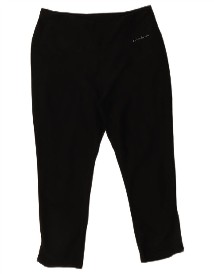 Leggings Capri da donna Eddie Bauer UK 10 piccolo poliestere nero