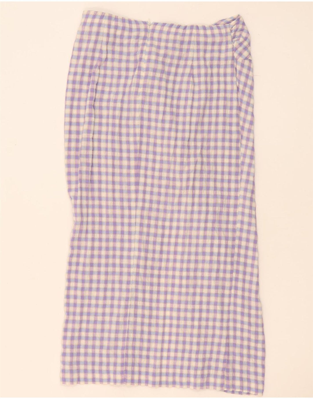 Gonna lunga da donna Zara grande W32 a quadretti viola