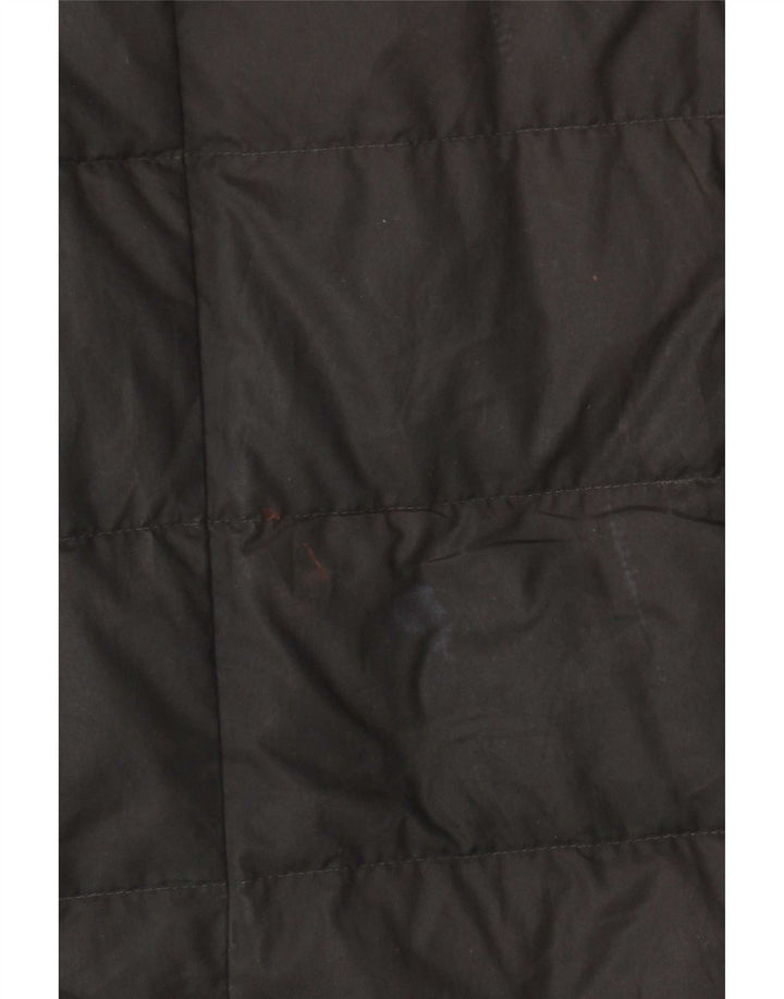 Cappotto imbottito con cappuccio Nike da donna UK 14 medio nero poliestere
