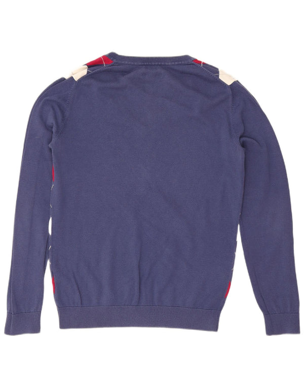 Tommy Hilfiger maglione da donna con scollo a V UK 12 medio blu navy