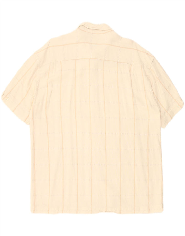 CAMEL ACTIVE Mens Short Sleeve Shirt XL Beige Check Vintage Camel Active and Second-Hand Camel Active from Messina Hembry 
