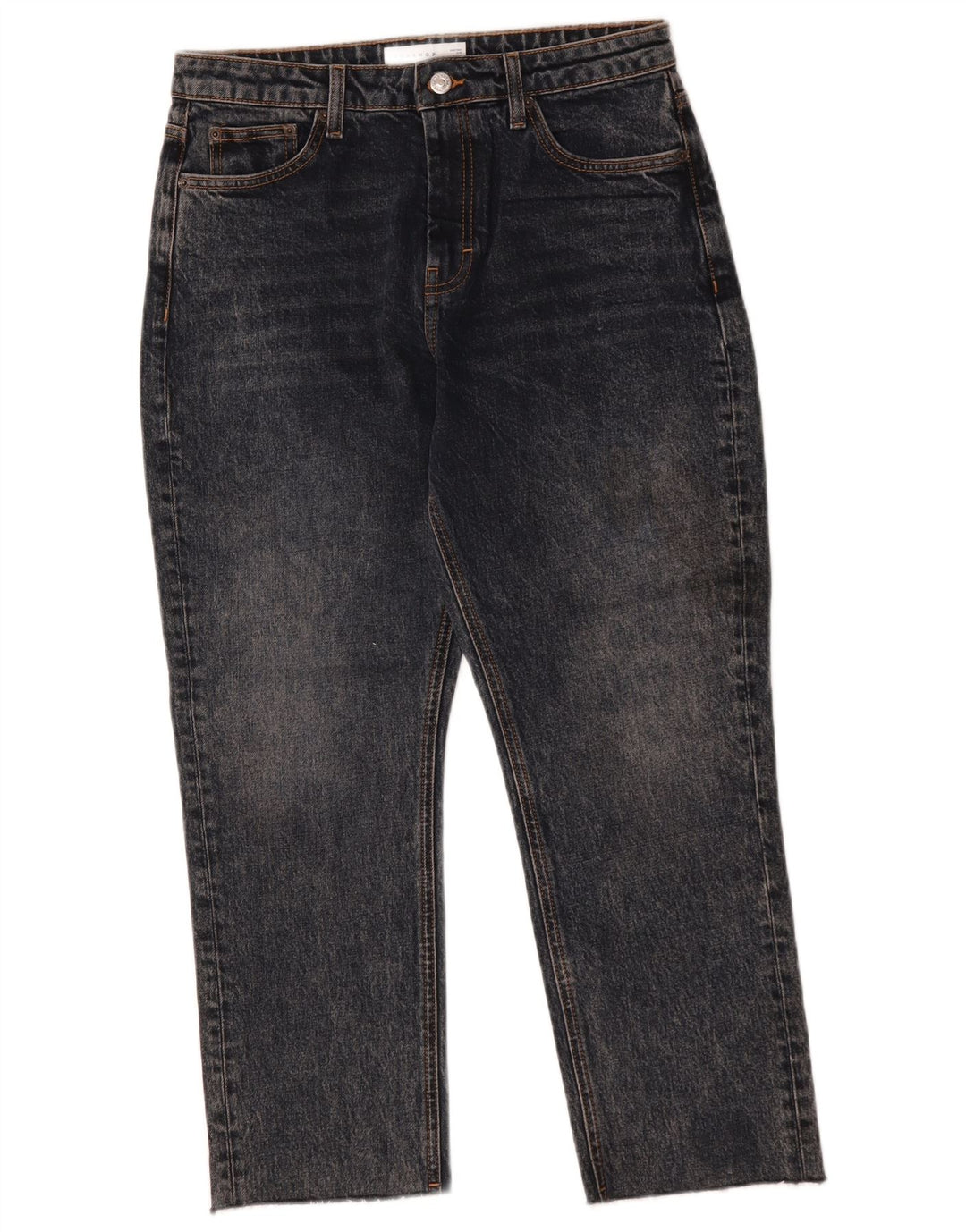 Jeans corti da donna Topshop W30 L25 cotone nero