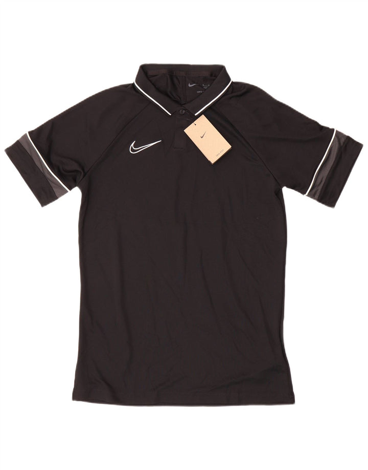 Polo Nike da uomo Dri Fit in poliestere color block medio nero