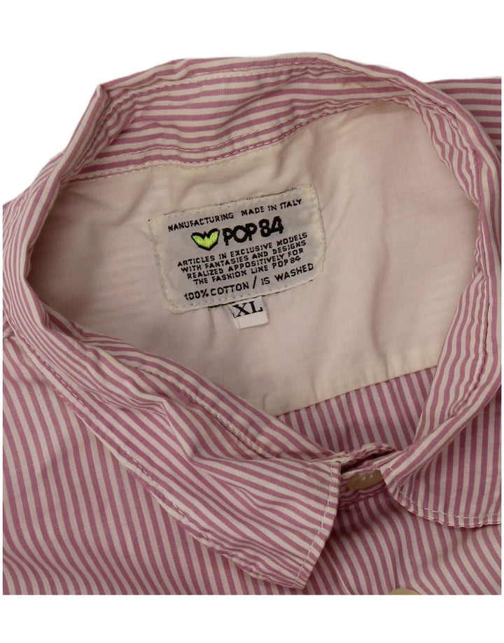 Camicia da uomo POP 84 XL in cotone gessato viola