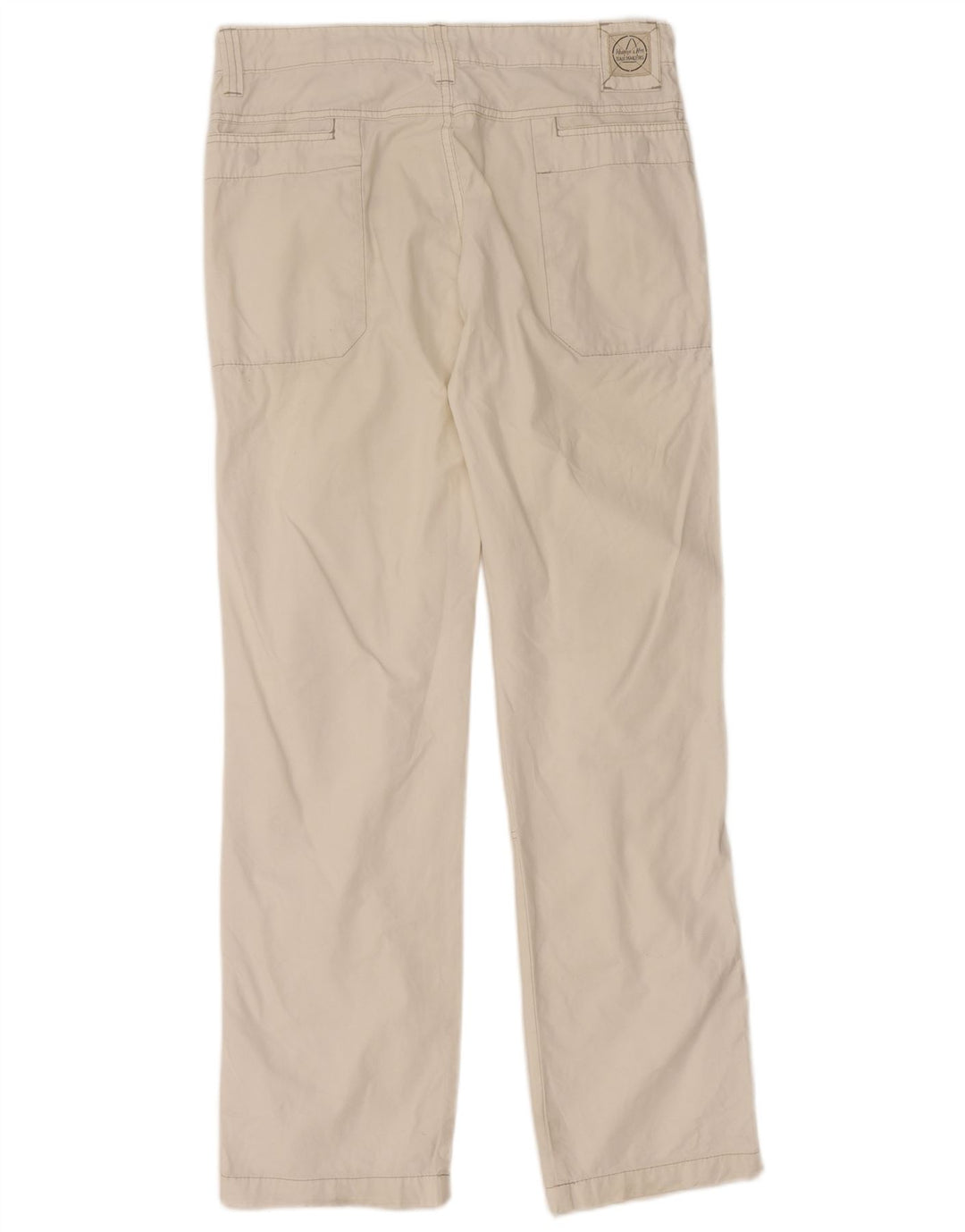 Pantaloni casual dritti da uomo MURPHY & NYE W33 L32 in cotone bianco sporco