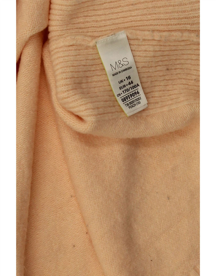 Maglione maglione a collo alto da donna Marks & Spencer UK 16 grande rosa