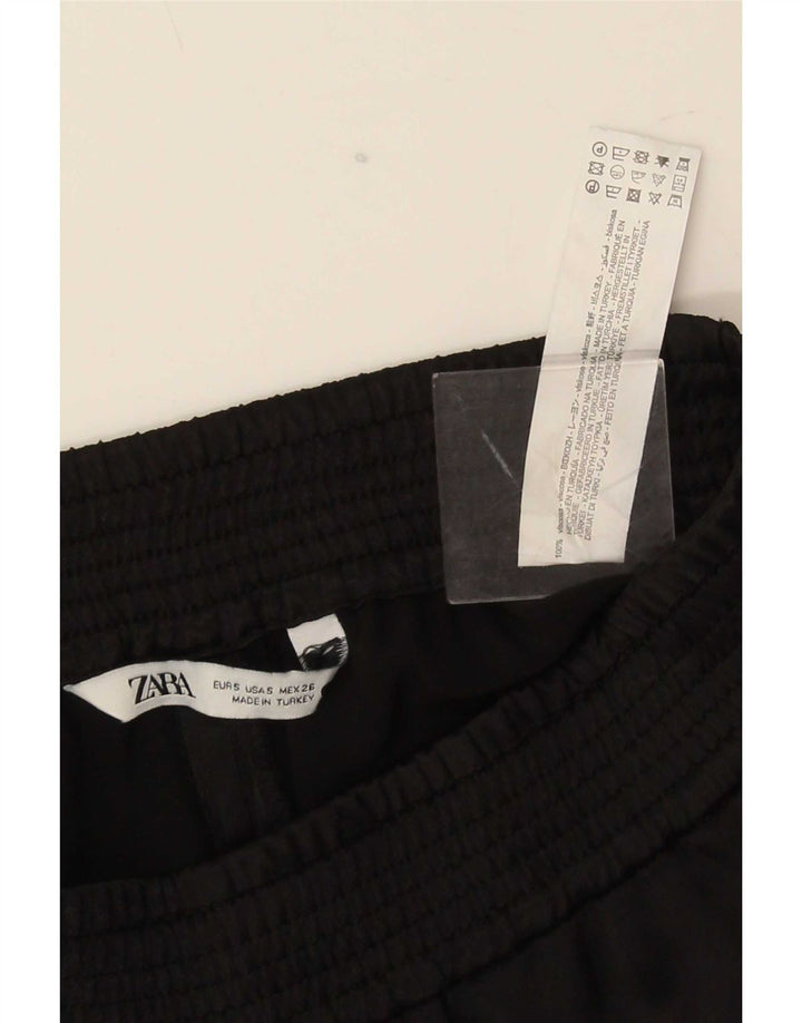 Pantaloni della tuta da donna Zara UK 10 piccoli in viscosa nera