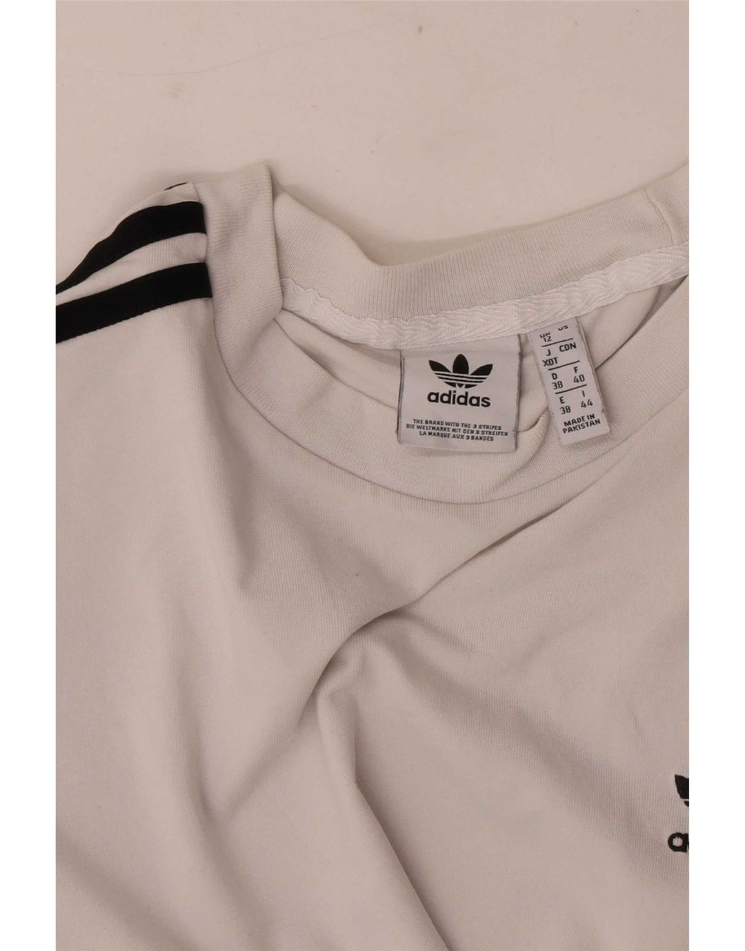 Top Adidas da donna a manica lunga UK 12 medio bianco