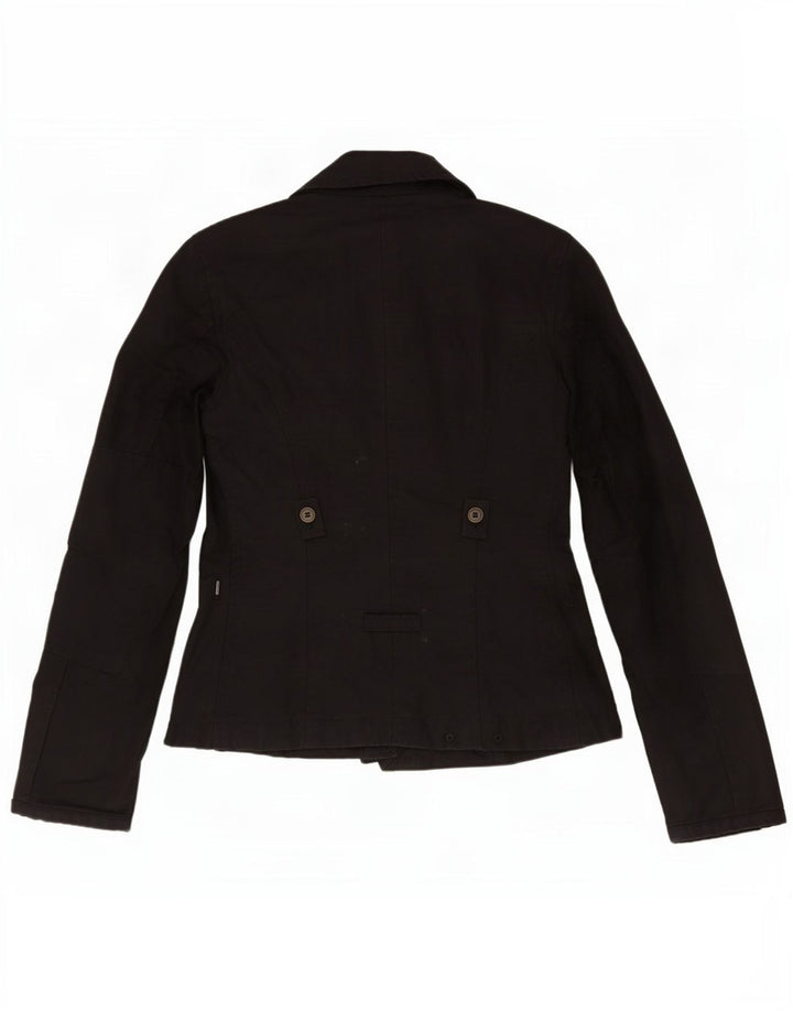 Giacca vintage da donna IT 40 piccola in cotone nero