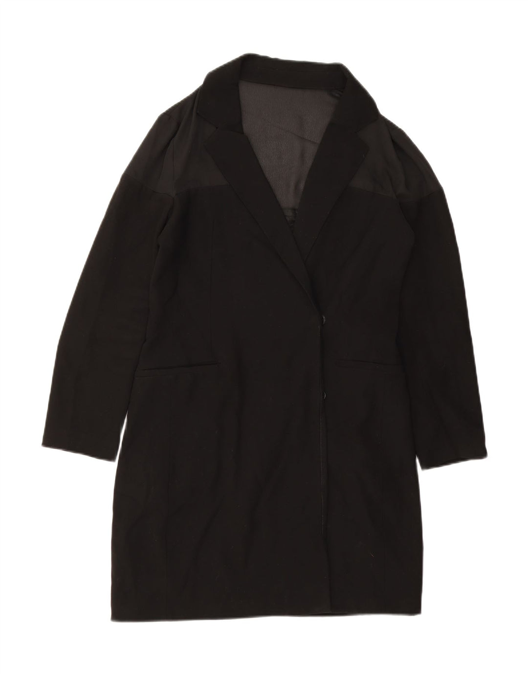 TOPSHOP Womens Overcoat UK 10 Small Black Polyester Vintage Topshop and Second-Hand Topshop from Messina Hembry 