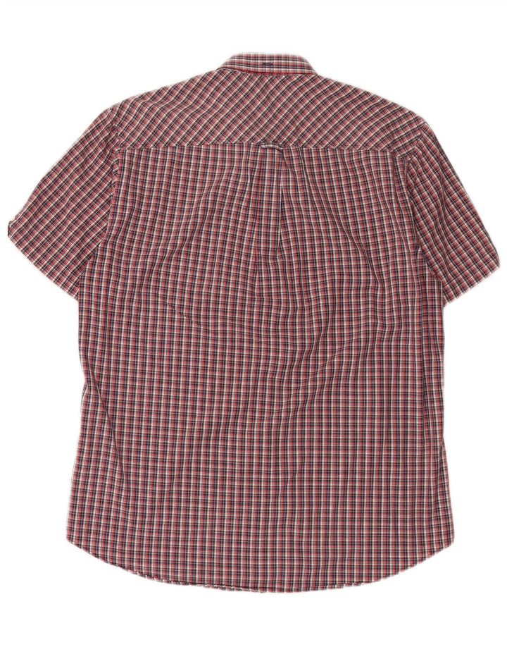 BEN SHERMAN Mens Short Sleeve Shirt Medium Multicoloured Check Cotton