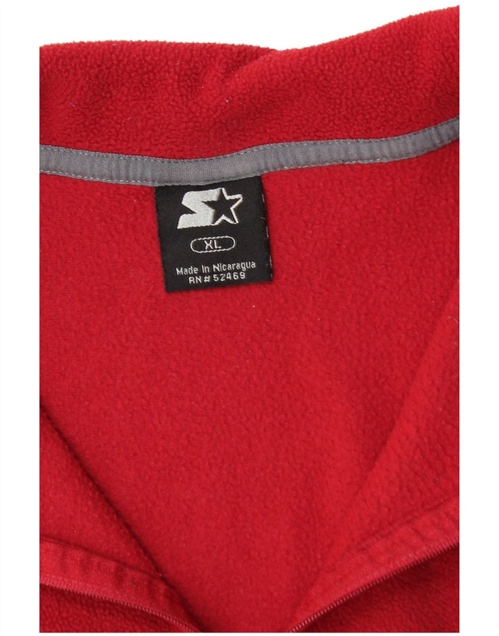 Maglione in pile da uomo STARTER con zip e collo XL rosso