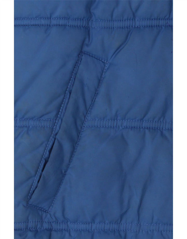Gilet imbottito con cappuccio per ragazzi Benetton 11-12 anni Large Blu in poliestere