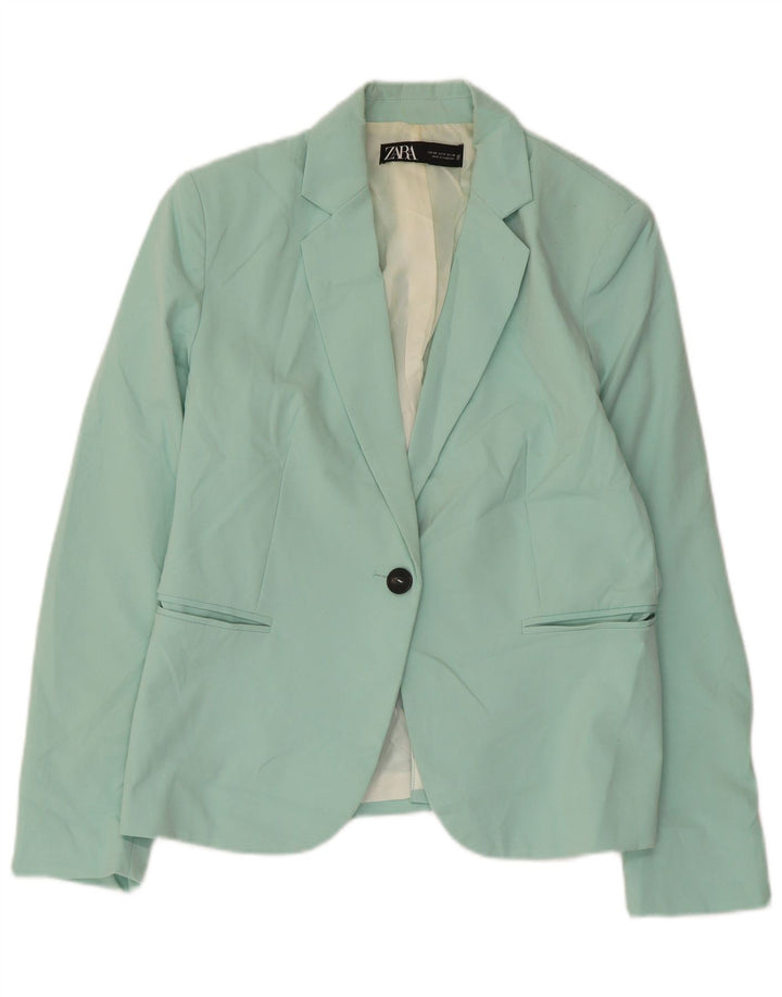 Giacca blazer a 1 bottone da donna Zara EU 40 poliestere verde medio