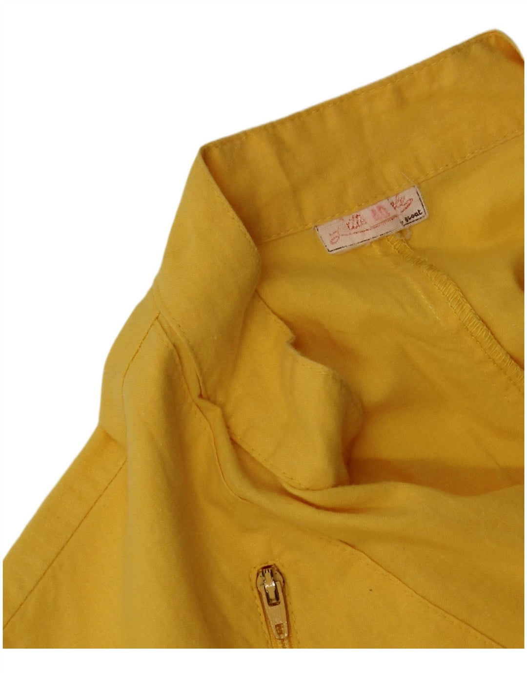Tuta vintage senza maniche da donna IT 40 piccola gialla