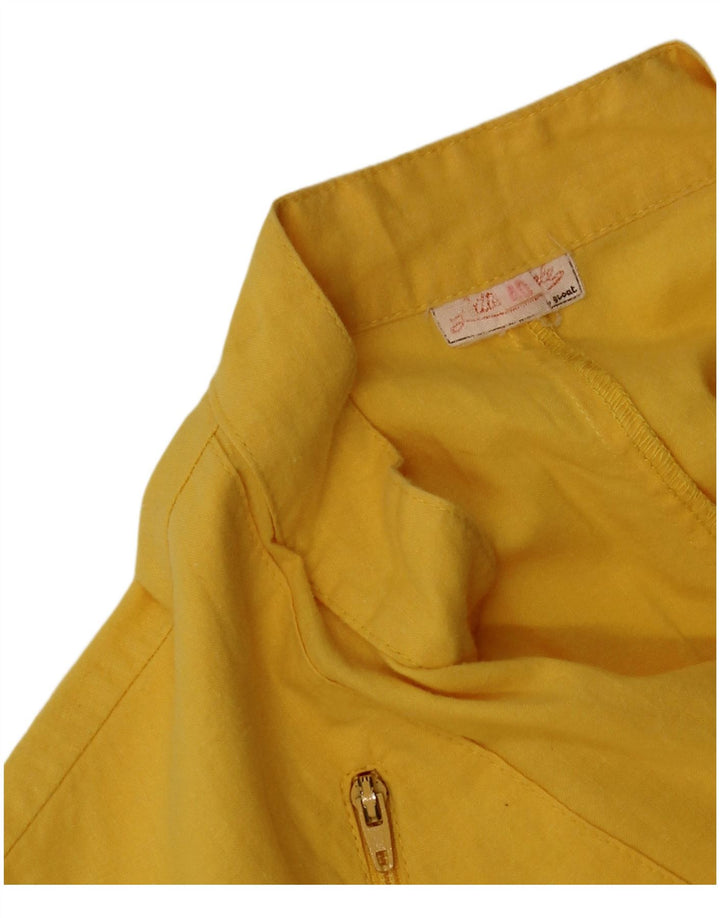Tuta vintage senza maniche da donna IT 40 piccola gialla