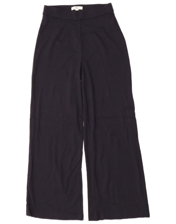 Pantaloni da tuta da donna Marks & Spencer a gamba larga UK 10 Small Blu Navy