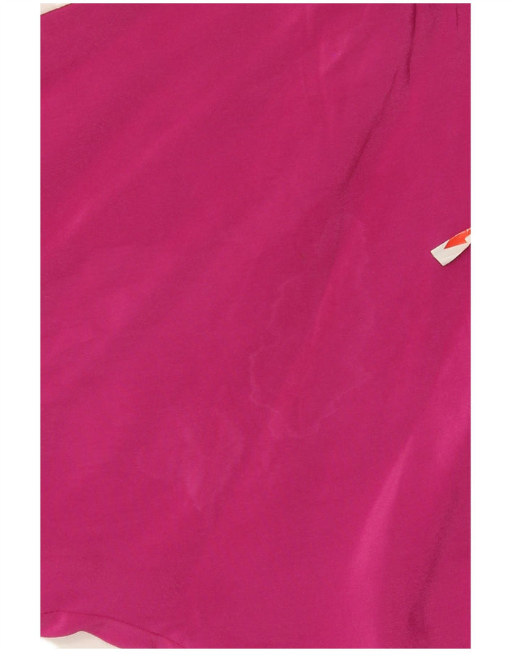 Franco Ziche Camicetta oversize da donna Top UK 8 Piccolo acetato rosa