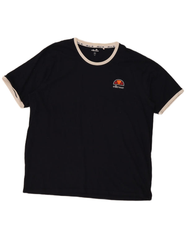 T-shirt da uomo Ellesse Top 2XL in cotone blu navy