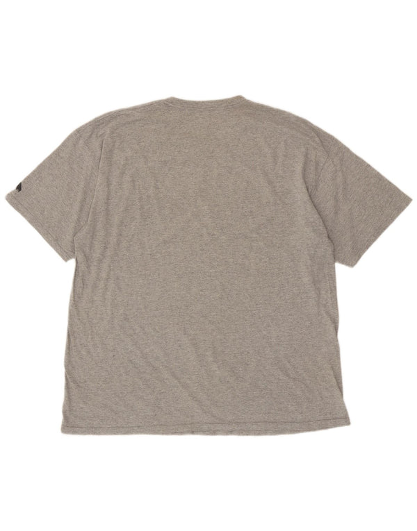 T-shirt grafica da uomo Quiksilver Top XL in cotone grigio