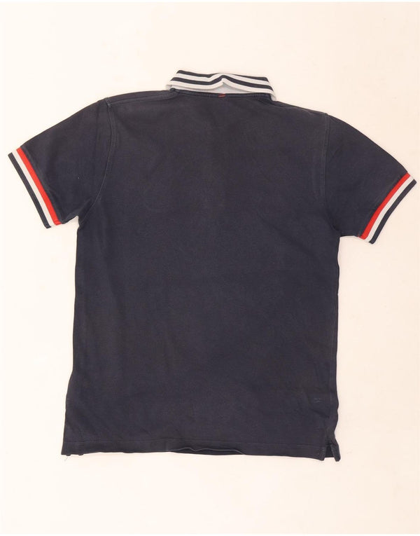 Polo da uomo Sun68 piccola in cotone a righe blu navy
