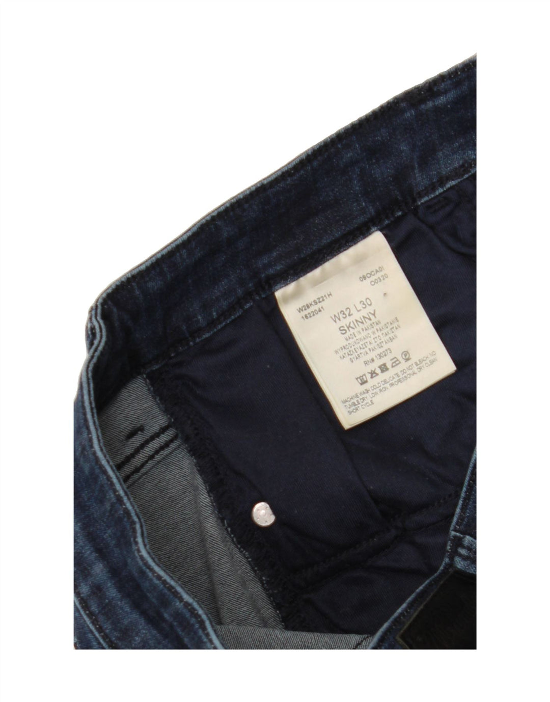 WRANGLER Womens Cropped Jeans W32 L26 Navy Blue Cotton Vintage Wrangler and Second-Hand Wrangler from Messina Hembry 